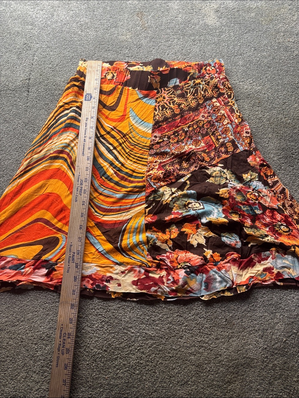 Fashion fuse m Patchwork A-Line Skirt in Multicolor Boho Print